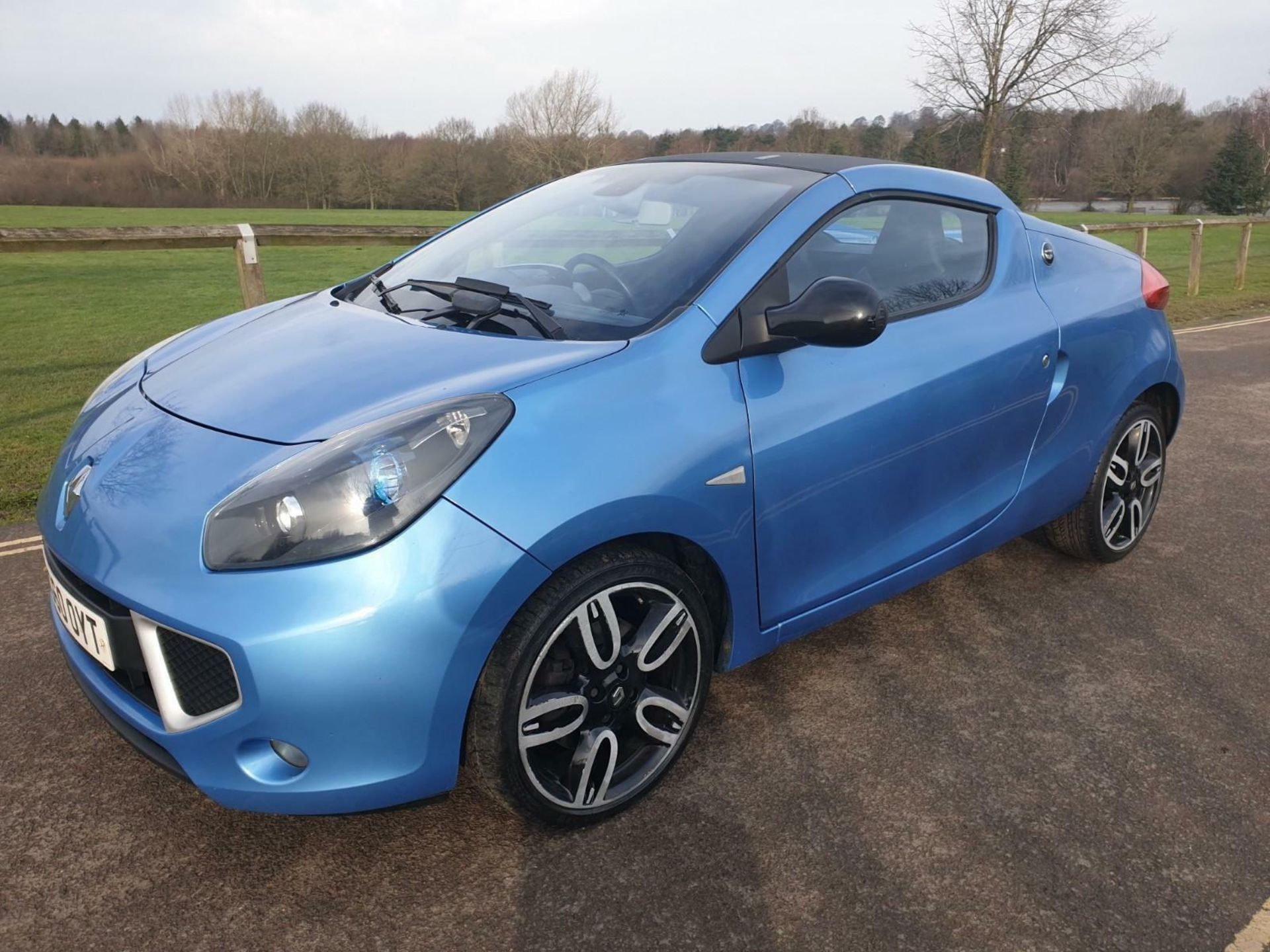 2010/60 REG RENAULT WIND ROADSTER DYNAMIQUE S TCE 1.2 BLUE PETROL CONVERTIBLE *NO VAT* - Image 3 of 12