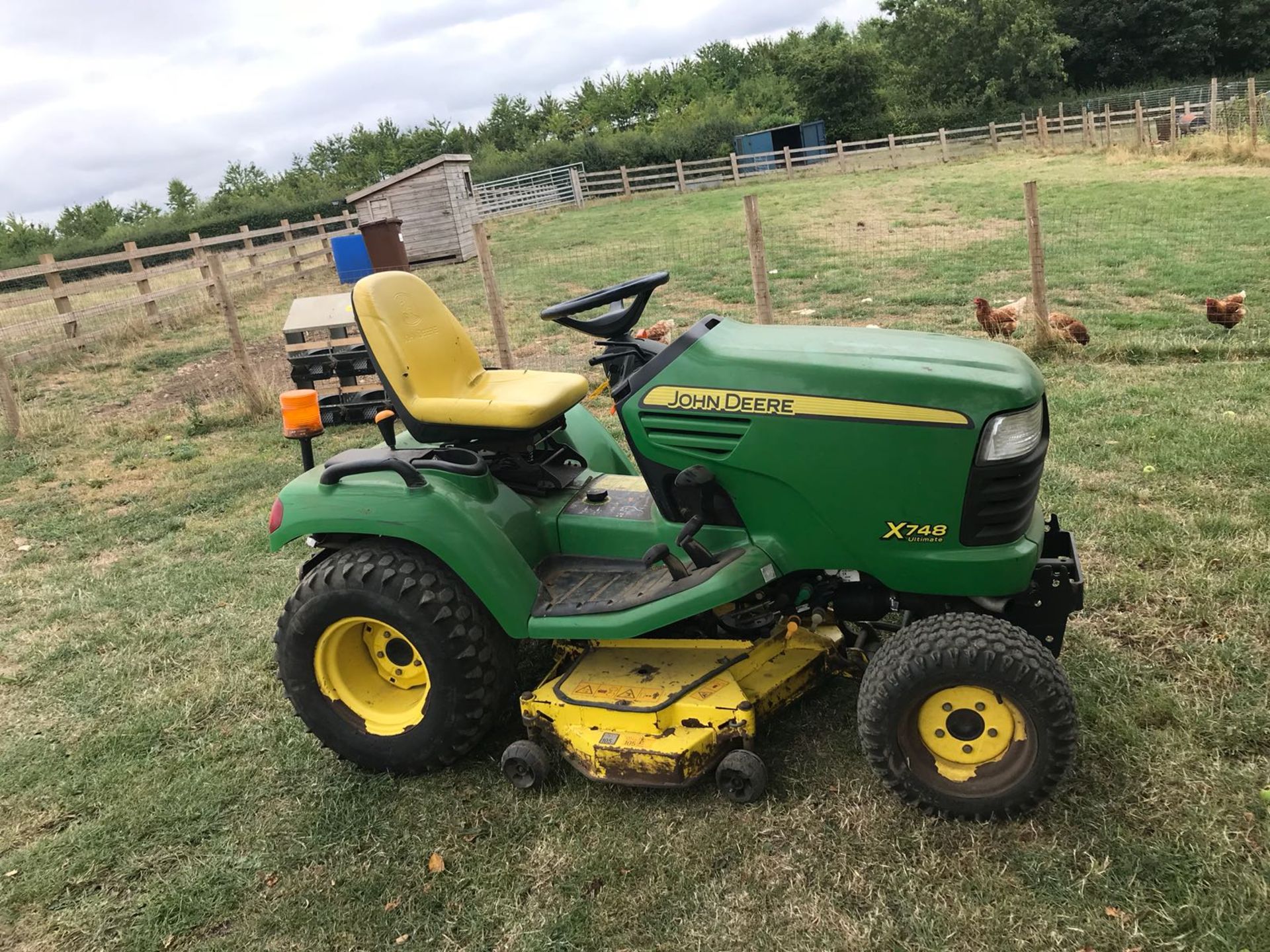 JOHN DEERE X748 ULTIMATE 4 WHEEL DRIVE DIESEL 3 CYLINDER RIDE ON MOWER, YEAR 2006 *PLUS VAT*