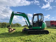 JCB 8052, YEAR 2007 TRACKED DIGGER / EXCAVATOR GREEN, RUNS WORKS AND DIGS *PLUS VAT*