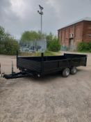 3.5 TON TIPPING TRAILER LAUNCH YOUR WORK DROP DOWN SIDES TIPPER WORKS GOOD TYRES *NO VAT*