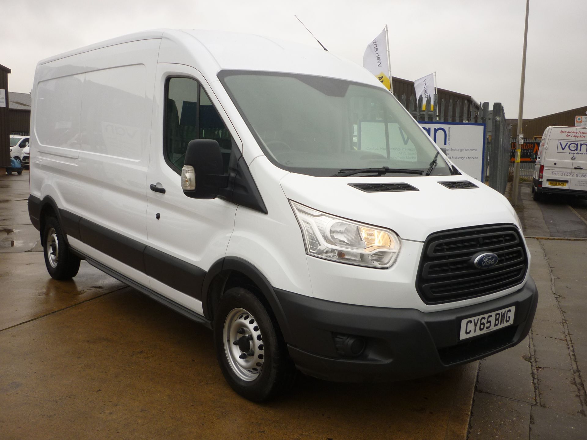 2016/65 REG FORD TRANSIT 350 L3 H2 2.2 DIESEL WHITE PANEL VAN, SHOWING 0 FORMER KEEPERS