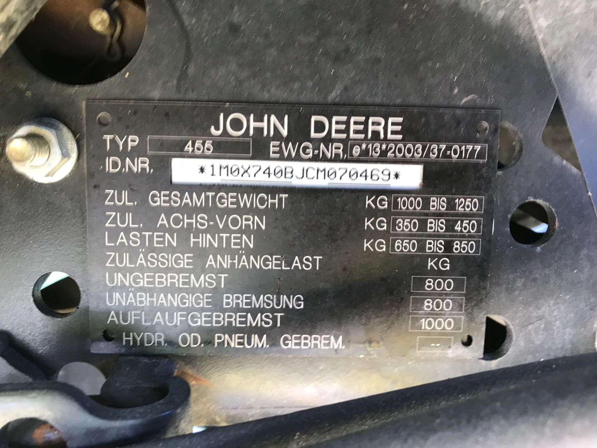 JOHN DEERE X740 48" COMMERCIAL RIDE ON ROTARY MOWER, YEAR 2013 *PLUS VAT* - Image 11 of 12