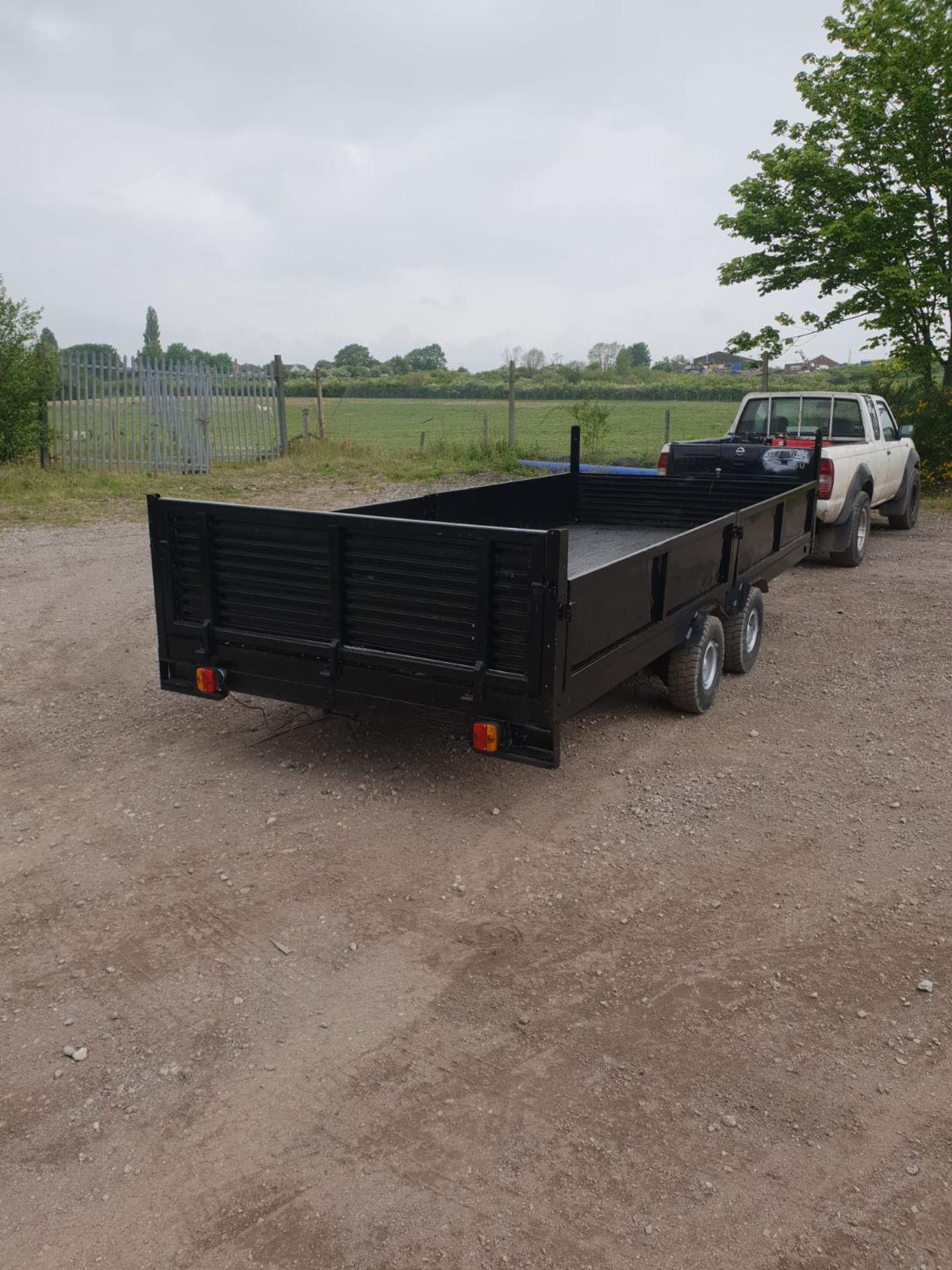 3.5 TON TIPPING TRAILER LAUNCH YOUR WORK DROP DOWN SIDES TIPPER WORKS GOOD TYRES *NO VAT* - Image 2 of 10
