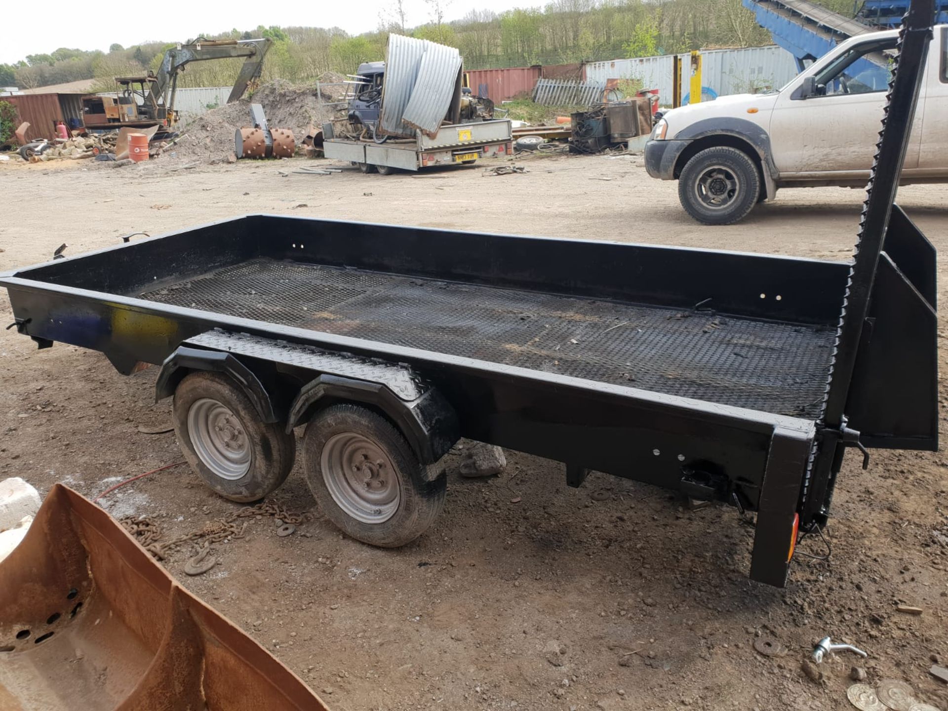 3.5 TON TWIN AXLE PLANT TRAILER WITH RAMP 12FT X 5.6 FT *NO VAT* - Image 5 of 7