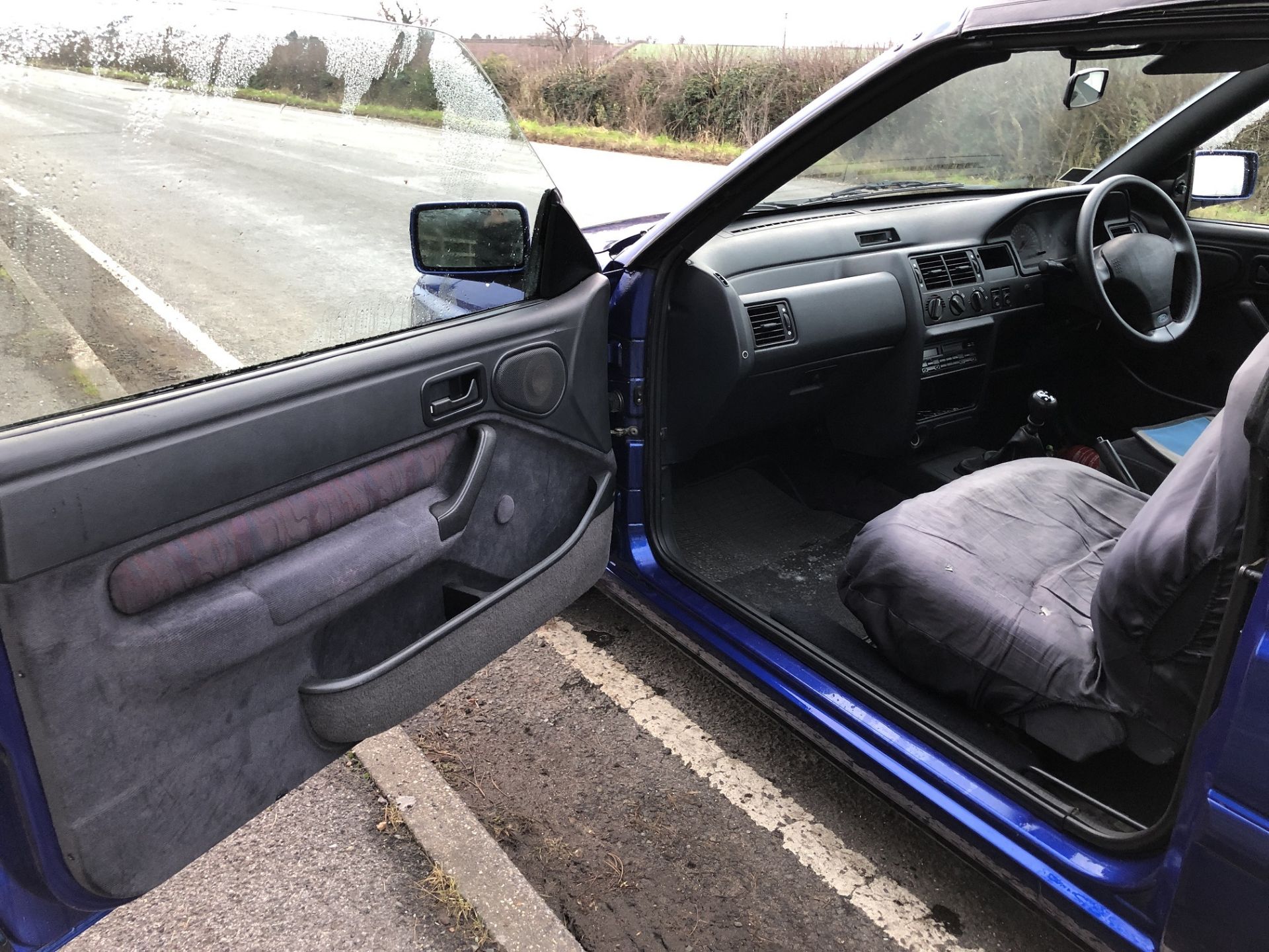 1995/M REG FORD ESCORT SI CABRIOLET BLUE PETROL CONVERTIBLE, SHOWING 1 FORMER KEEPER *NO VAT* - Image 9 of 14