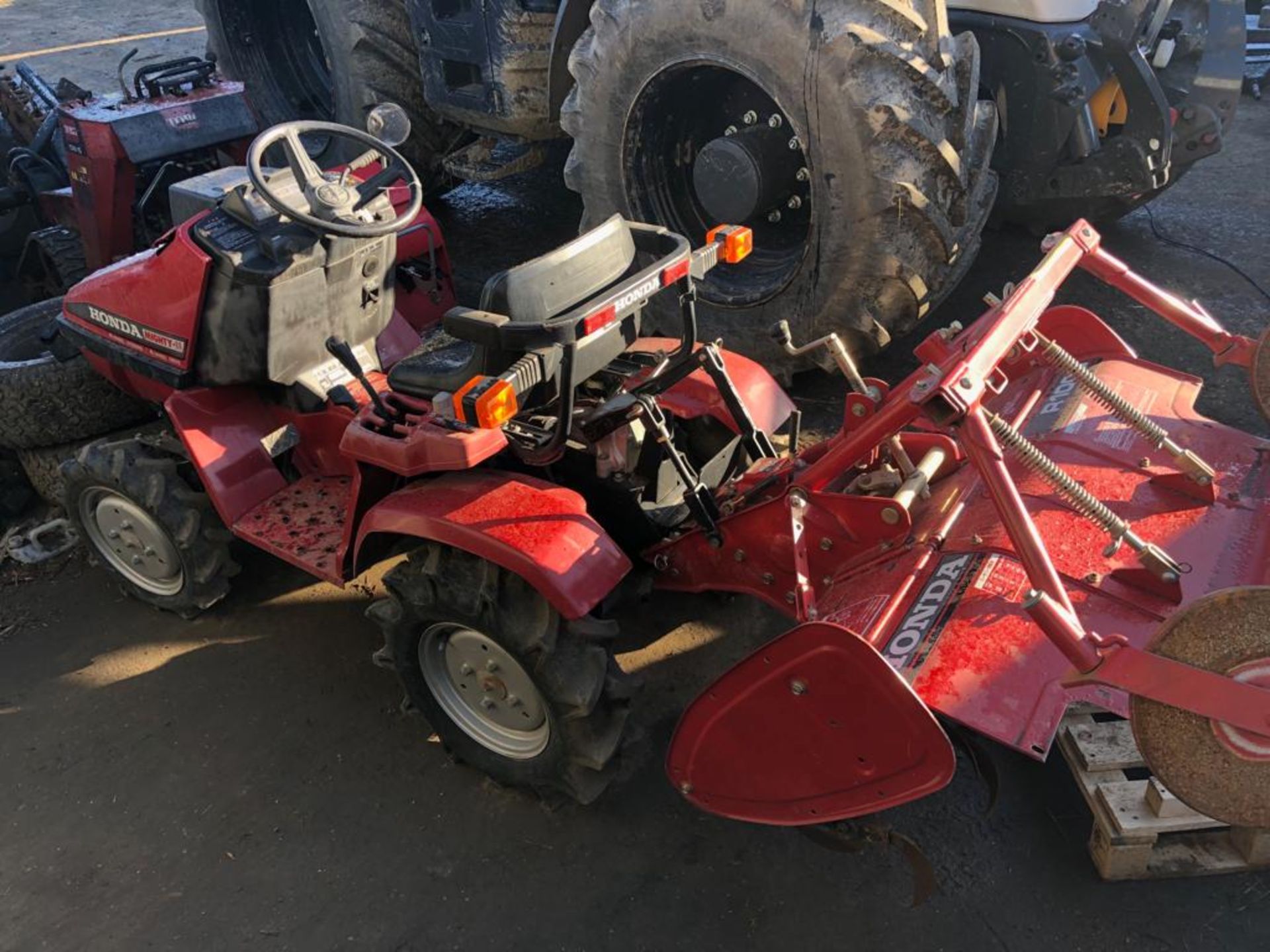 HONDA MIGHTY-11 4WD 4 WHEEL STEERING COMPACT TRACTOR WITH ROTAVATOR HONDA R1000 1M WIDTH *PLUS VAT*