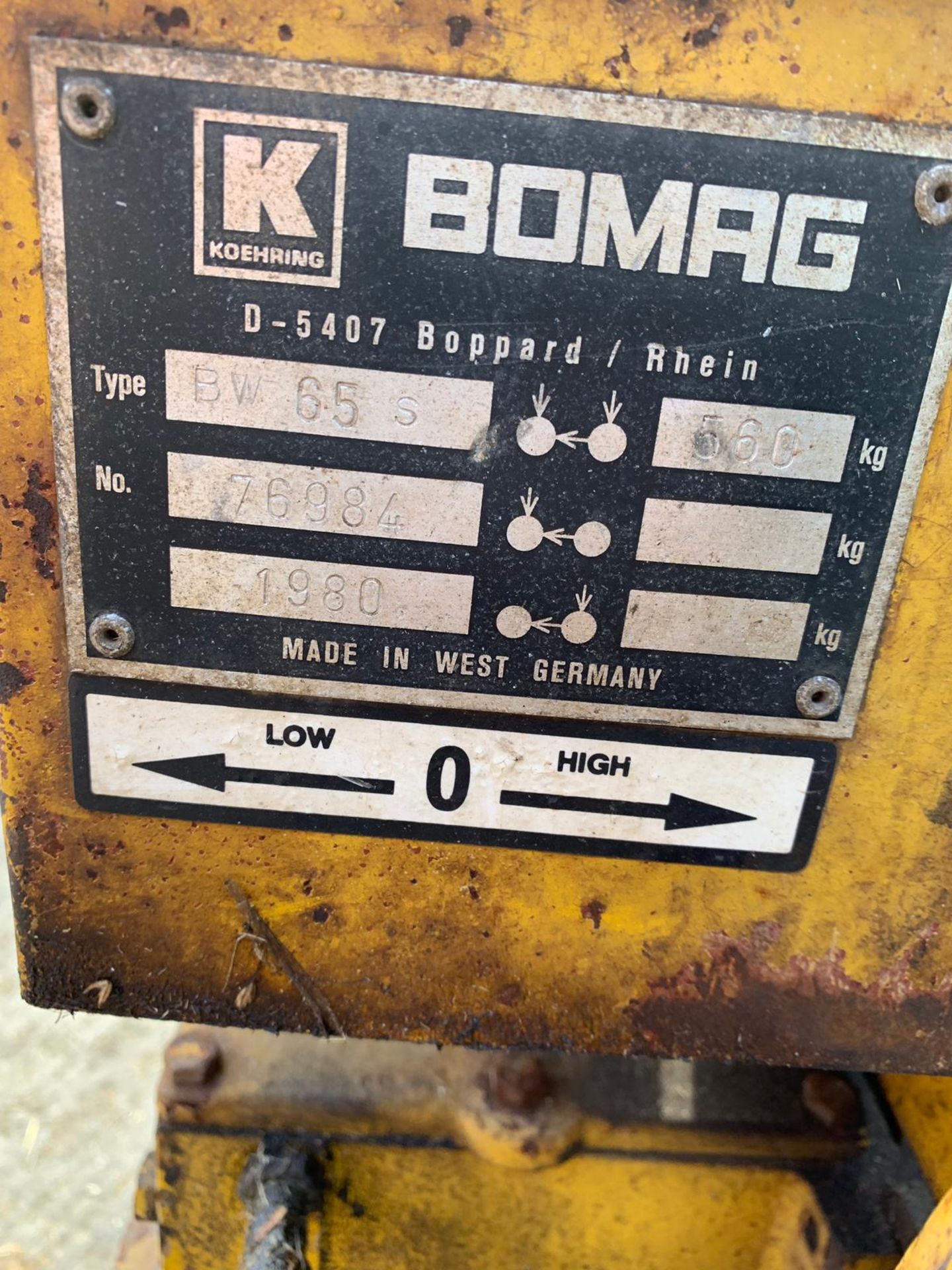 YEAR 1980 BOMAG BW 65 S WALK BEHIND TWIN DRUM ROLLER *PLUS VAT* - Image 2 of 6