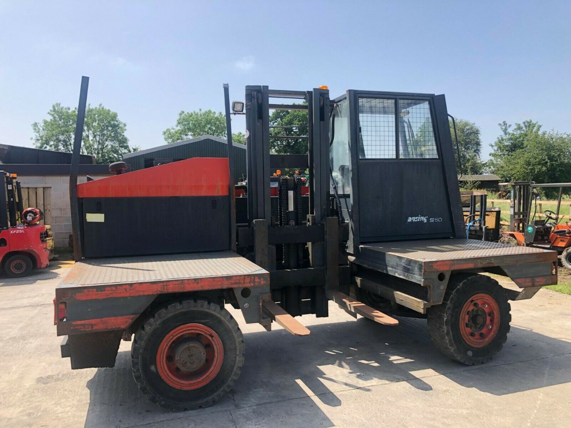 LINDE S60 SIDE LOADER FORKLIFT. 6 TON LIFT, FREE LIFT, YEAR 2000, FULL CAB, 4519 HOURS *PLUS VAT* - Image 3 of 6