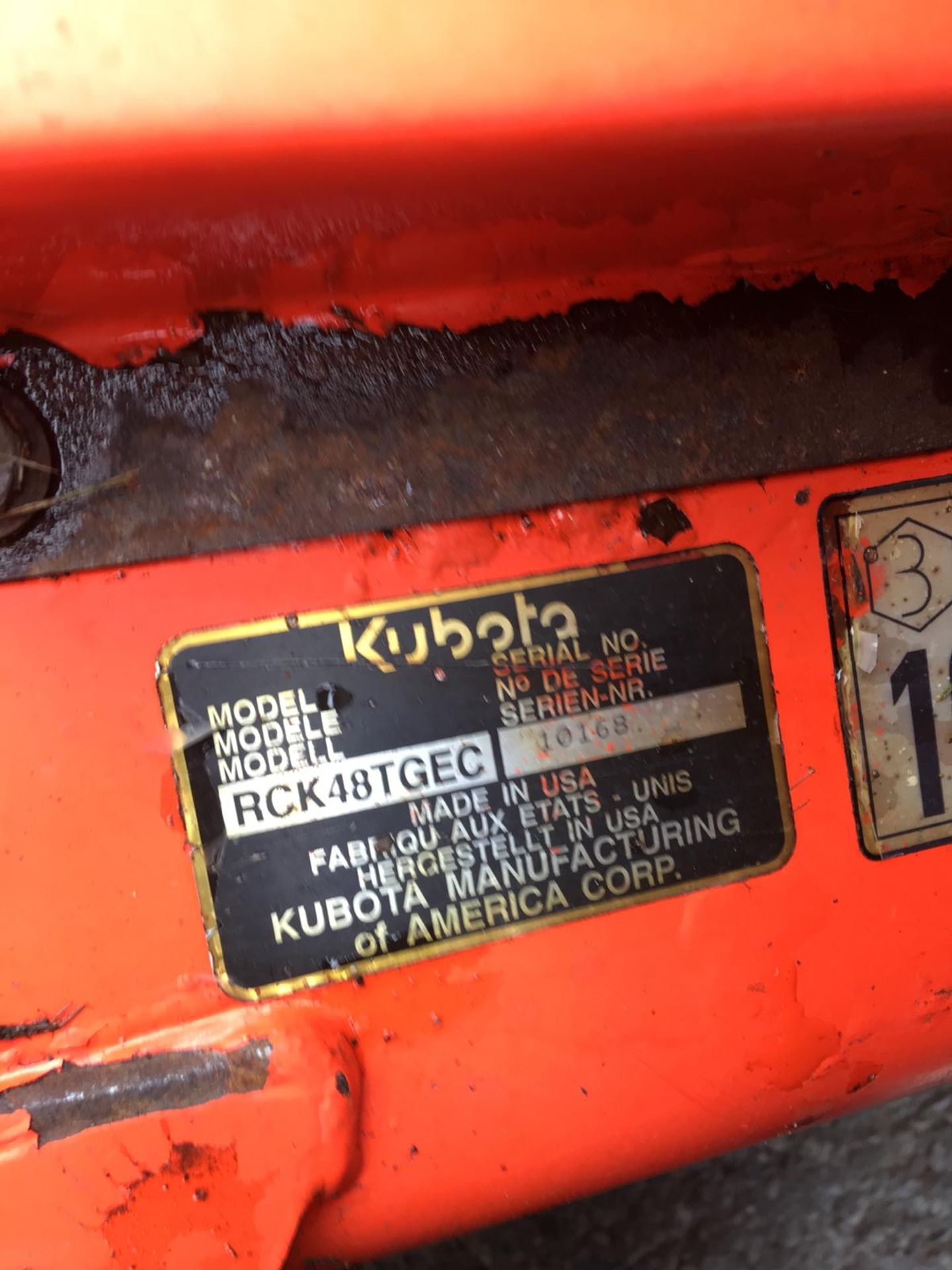 KUBOTA TG1860 DIESEL CUSHION RIDE ON LAWN MOWER WITH POWER STEERING, RUNS AND WORKS *NO VAT* - Image 11 of 14