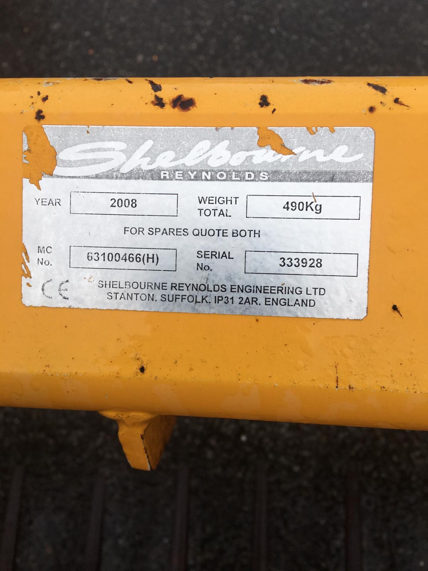 2008 PARMITER SHELBOURNE SHEAR GRAB SG250, WEIGHT: 490 KG *NO VAT* - Image 7 of 7