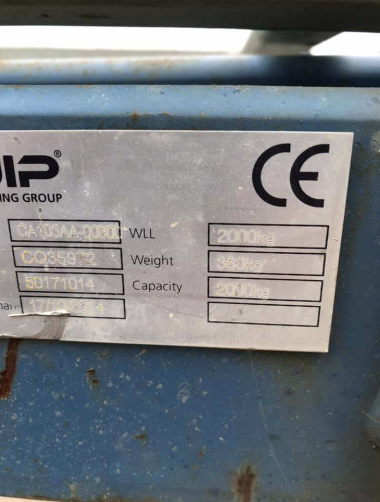 CONQUIP BLOCK GRAB MODEL CA105AA, YEAR 2014, FULLY WORKING ORDER *NO VAT* - Image 5 of 7