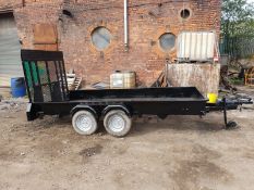 3.5 TON TWIN AXLE PLANT TRAILER WITH RAMP 12FT X 5.6 FT *NO VAT*