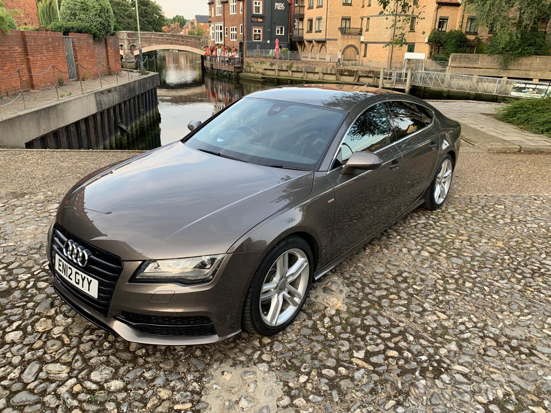 2012/12 REG AUDI A7 S LINE TDI QUATTRO AUTOMATIC 3.0 DIESEL GREY 5 DOOR HATCHBACK *NO VAT* - Image 3 of 11