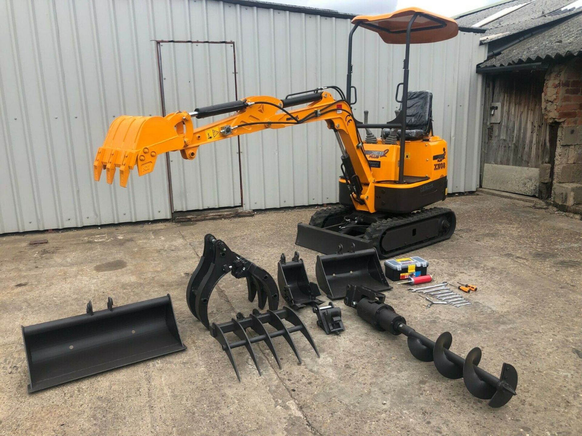 2019 MINI DIGGER RHINOCEROS XN08, LATEST MODEL SERIES 2 PLUS INTER-COOLER, 3 BUCKETS, CE MARKED - Image 5 of 8