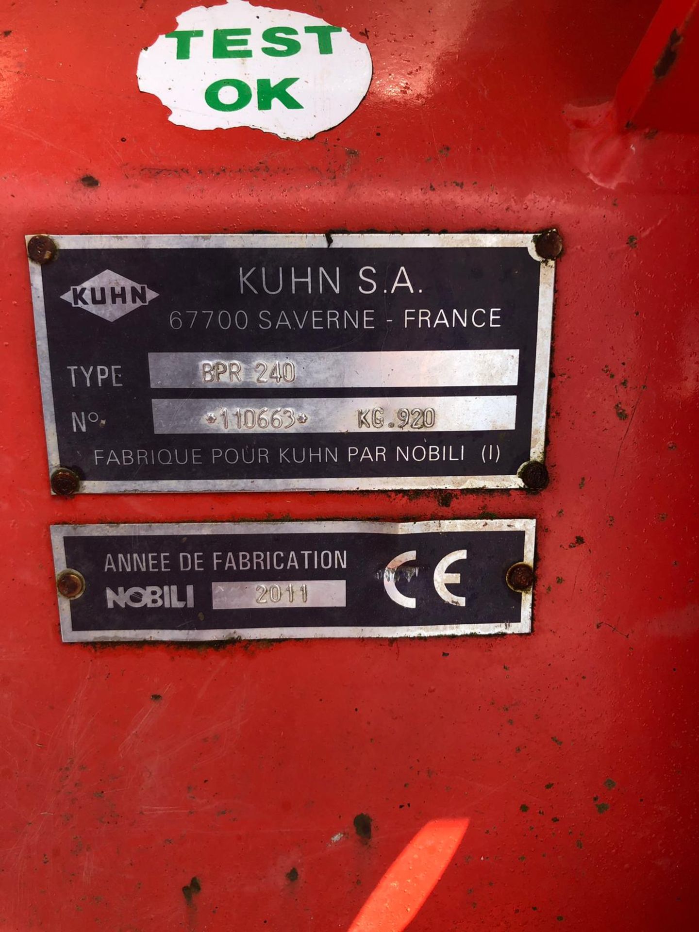KUHN BPR 240 FLAIL MOWER, YEAR 2011, CAN BE PUT ON THE FRONT OR REAR OF A TRACTOR, IN WORKING ORDER - Bild 6 aus 6