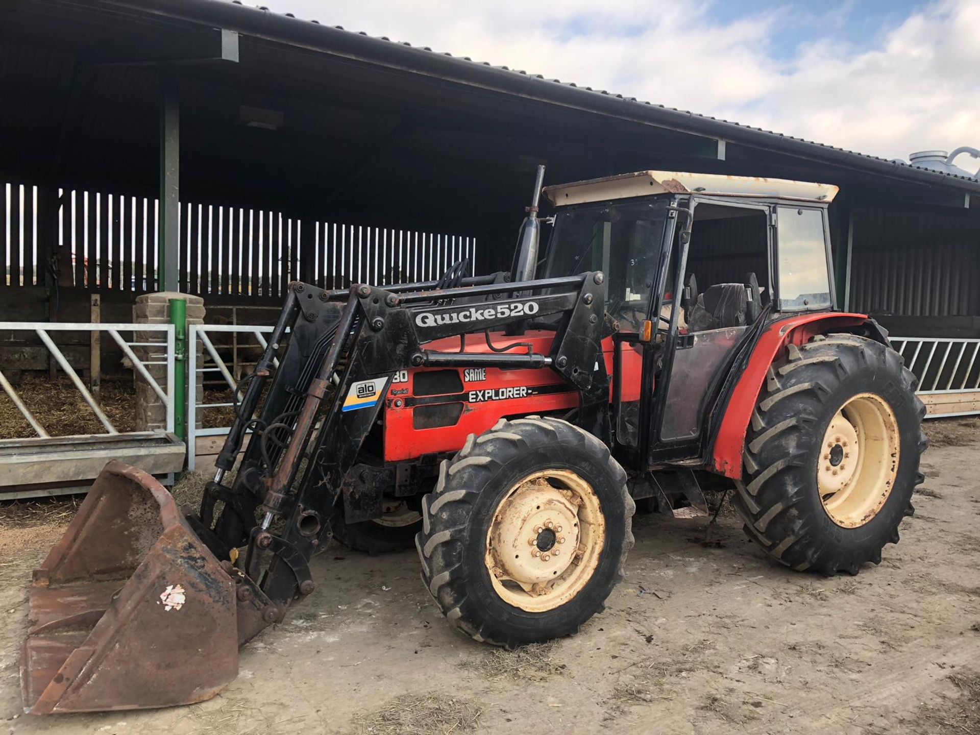 1986-1990 SAME EXPLORER 80 SPECIAL 4WD DIESEL TRACTOR WITH QUICKE 520 FRONT LOADING SHOVEL *PLUS VAT - Image 5 of 20