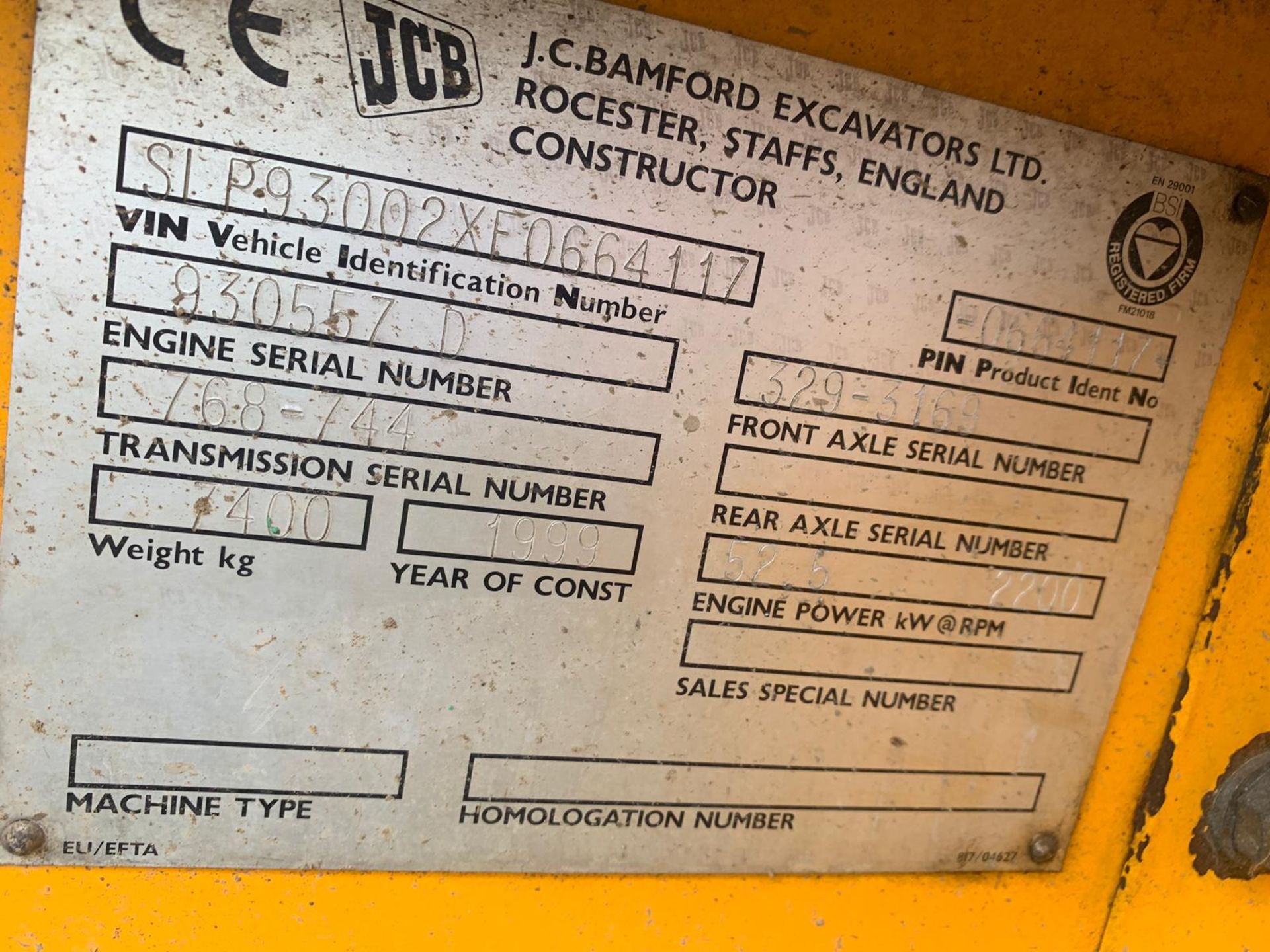 1999 JCB 930 ROUGH TERRAIN FORKLIFT *PLUS VAT* - Image 11 of 12