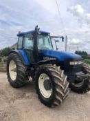 2001 NEWHOLLAND TM165 TRACTOR, CAB HEATER, 4 WHEEL DRIVE, POWER STEERING, DIFF LOCK, 50K GEARBOX