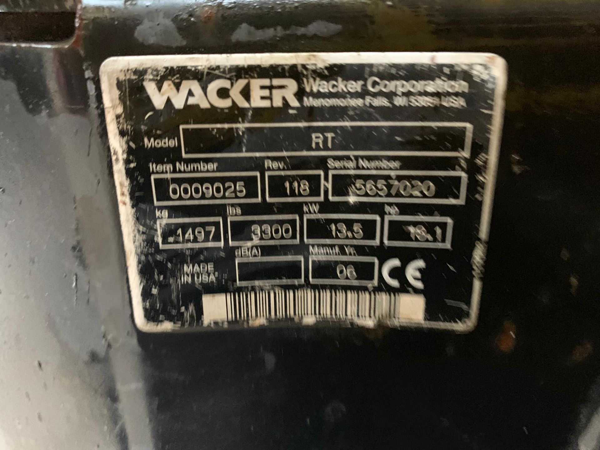 2006 WACKER RT TRENCH COMPACTOR WALK-BEHIND REMOTE CONTROL PADFOOT DRUMS *PLUS VAT* - Bild 6 aus 6