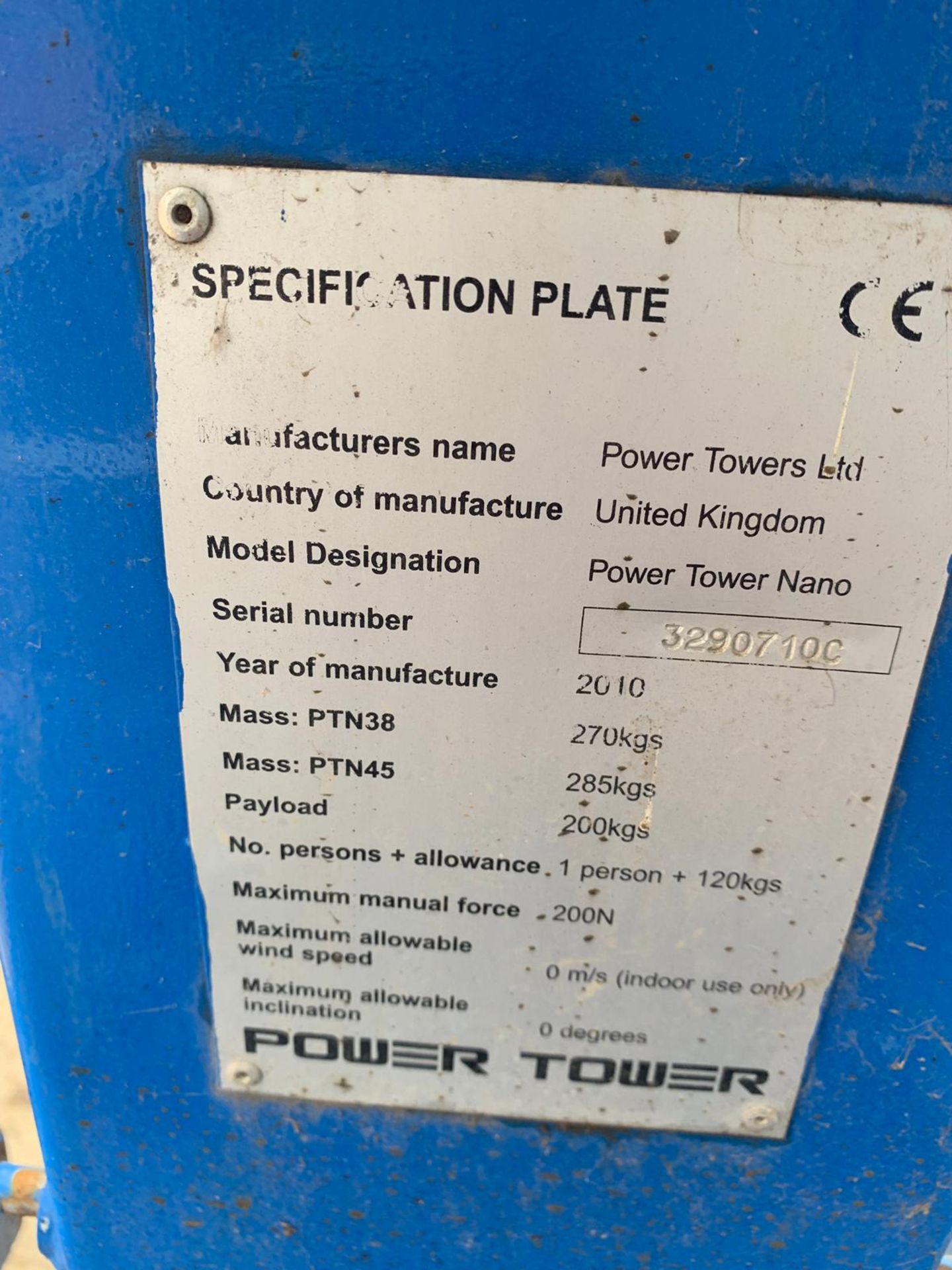 2010 POWER TOWER NANO ACCESS PLATFORM, WORKING HEIGHT 4.5M *PLUS VAT* - Bild 9 aus 9