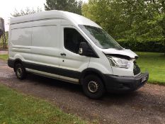 2015/65 REG FORD TRANSIT 350 2.2 DIESEL WHITE PANEL VAN, SHOWING 0 FORMER KEEPERS *PLUS VAT*