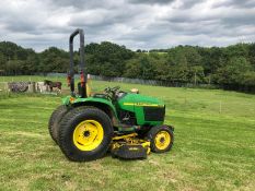 2000/W REG JOHN DEERE 4300 COMPACT TRACTOR C/W MID MOUNTED GRASS CUTTING DECK *PLUS VAT*