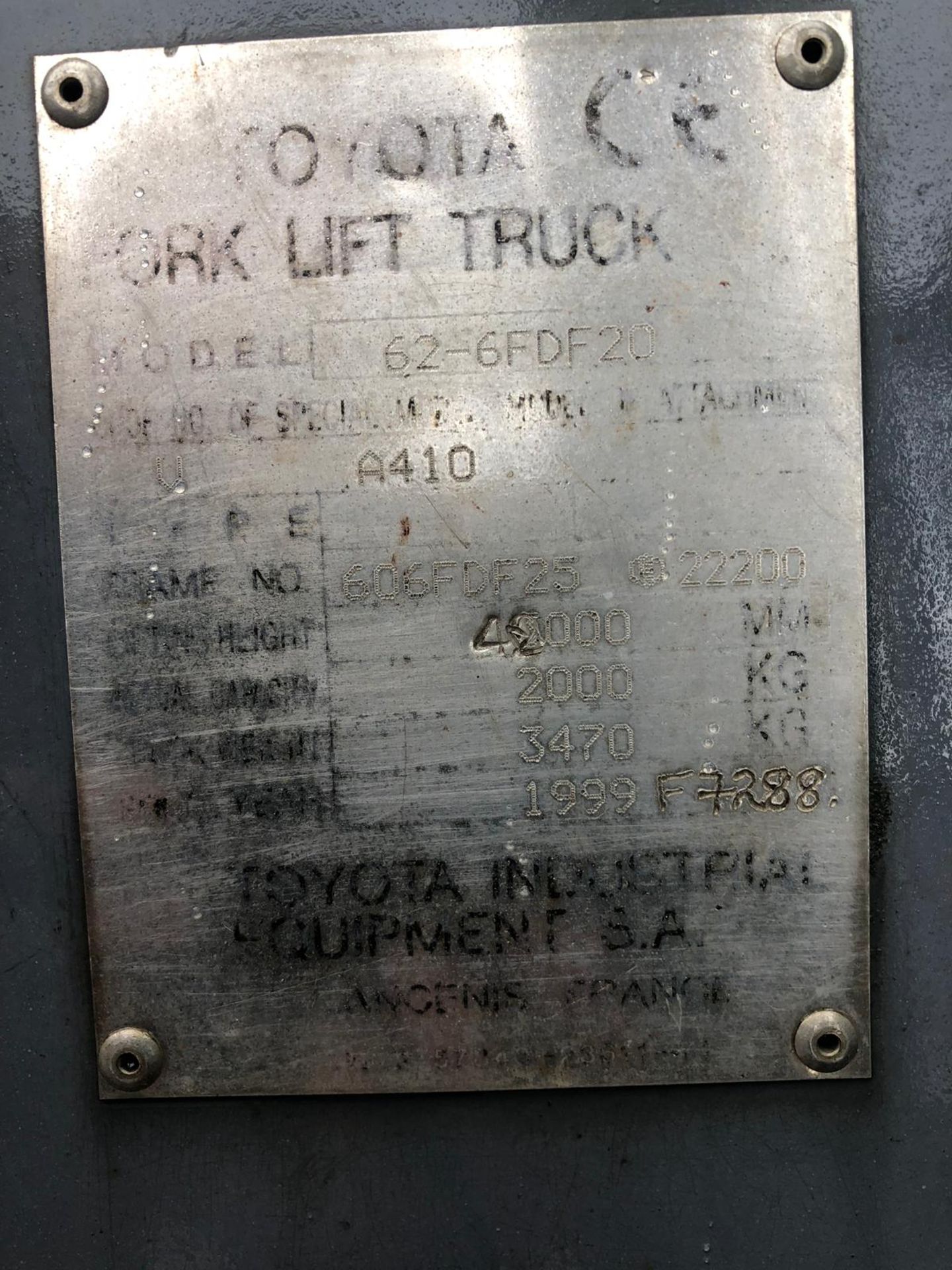 TOYOTA 20 FORKLIFT - *PLUS VAT* - Image 12 of 17