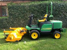 JOHN DEERE 1445 RIDE ON UPFRONT FLAIL MOWER, YEAR 2014, BOMFORD FLAIL MOWER, 4X4, DIESEL *PLUS VAT*