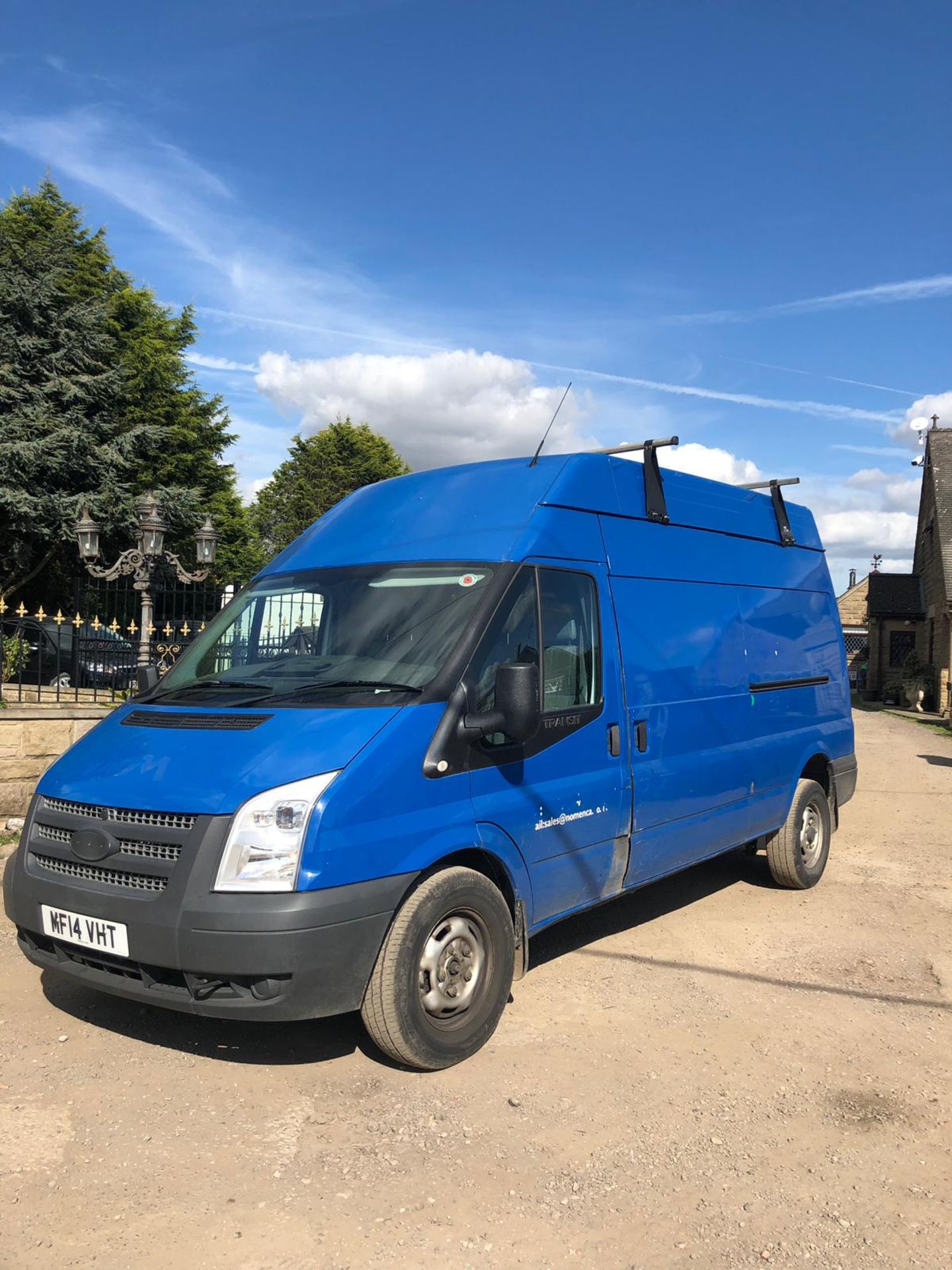 2014/14 REG FORD TRANSIT 125 T350 RWD 2.2 DIESEL BLUE PANEL VAN, SHOWING 1 FORMER KEEPER *PLUS VAT* - Image 2 of 7