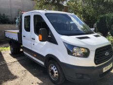 2018/18 REG FORD TRANSIT 350 CREW CAB 2.0 DIESEL TWIN WHEEL TIPPER, SHOWING 1 FORMER KEEPER *NO VAT*