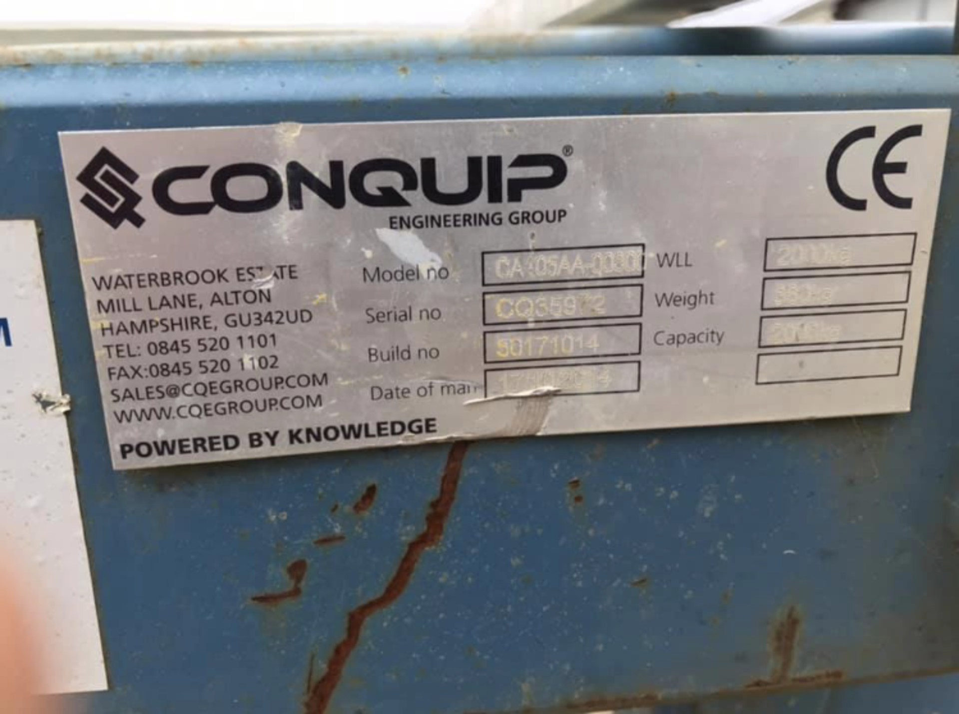 CONQUIP BLOCK GRAB MODEL CA105AA, YEAR 2014, FULLY WORKING ORDER *NO VAT* - Image 6 of 7