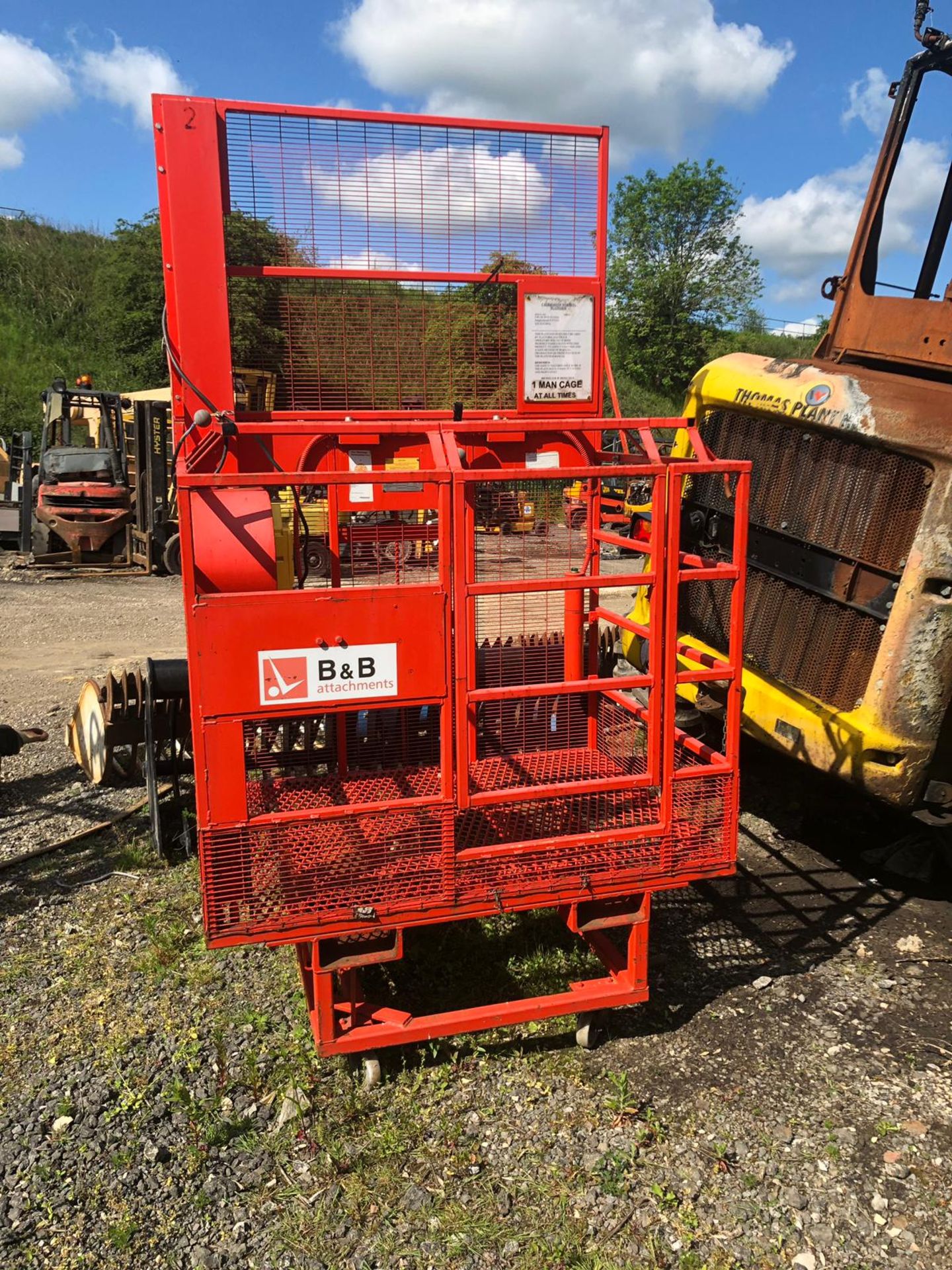 B&B ATTACHMENTS TRUCK MOUNTED FORKLIFT CAGE MASTER MAN CAGE WORKING PLATFORM *PLUS VAT*