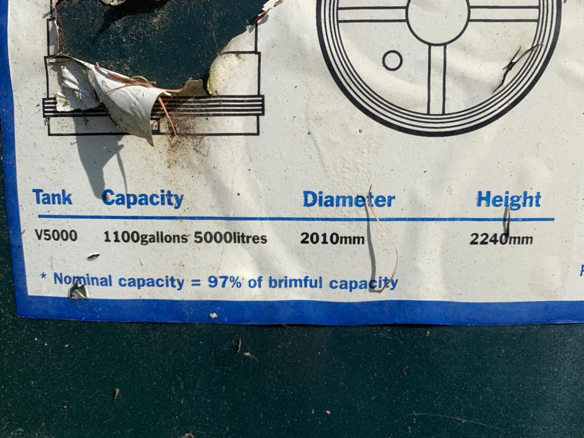 TITAN V5000 OIL TANK 1100 GALLONS = 5000 LITRES *PLUS VAT* - Image 3 of 5