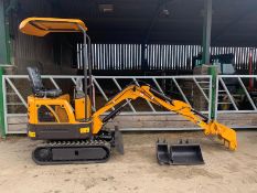 NEW & UNUSED MINI TRACKED EXCAVATOR MICRO RHINOCEROS XN08 C/W 3 X BUCKETS *PLUS VAT*