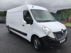 2017/17 REG RENAULT MASTER LM35 LWB BUSINESS DCI 2.3 DIESEL PANEL VAN, SHOWING 0 FORMER KEEPERS