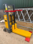 WARRIOR YM250 ELECTRIC PALLET TRUCK, WEIGHT 270 KGS, LIFT HEIGHT 1M, YEAR 2013 *PLUS VAT*