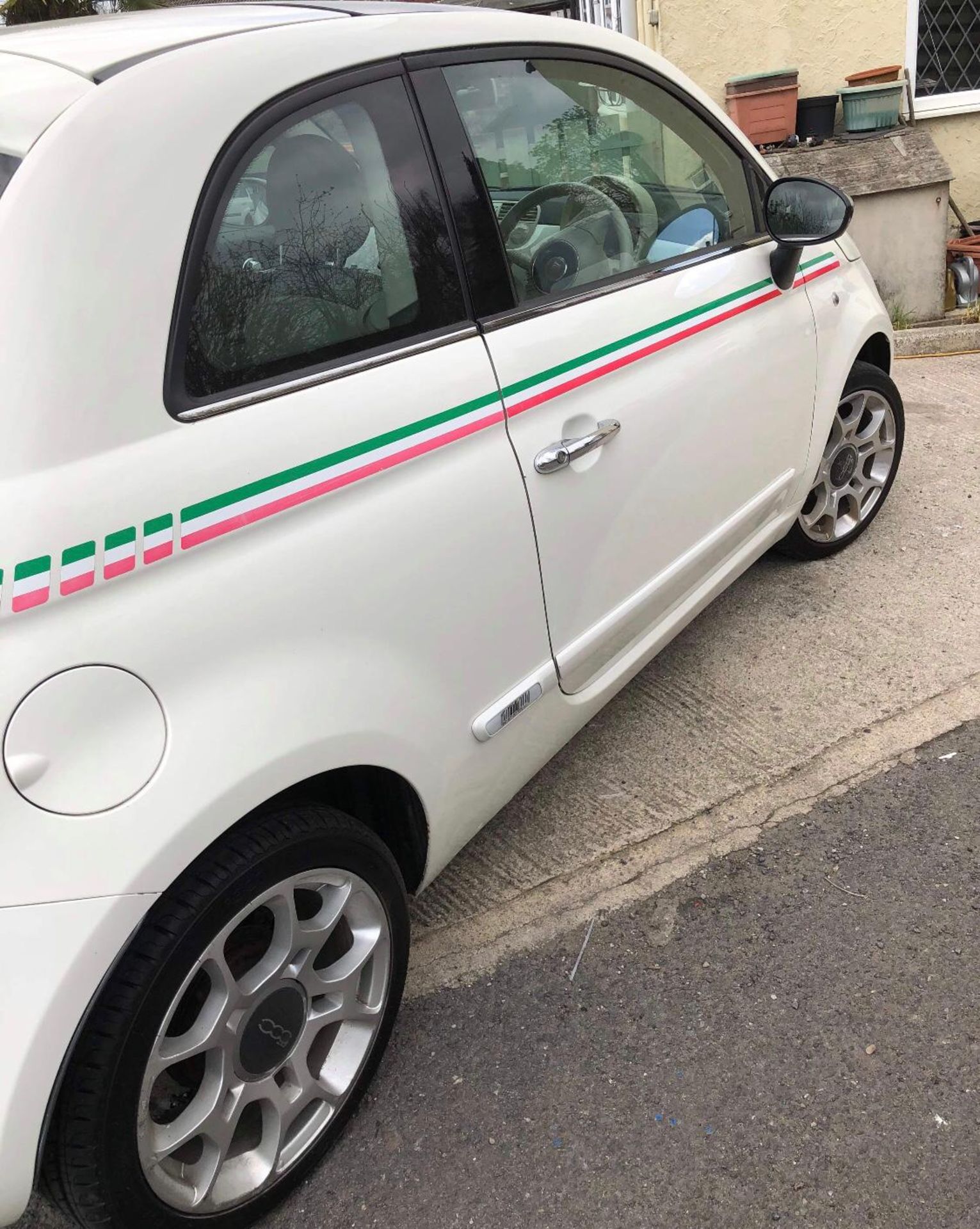 2008/58 REG FIAT 500 LOUNGE RHD AUTOMATIC 1.25 PETROL 3 DOOR HATCHBACK WHITE *NO VAT* - Image 3 of 9