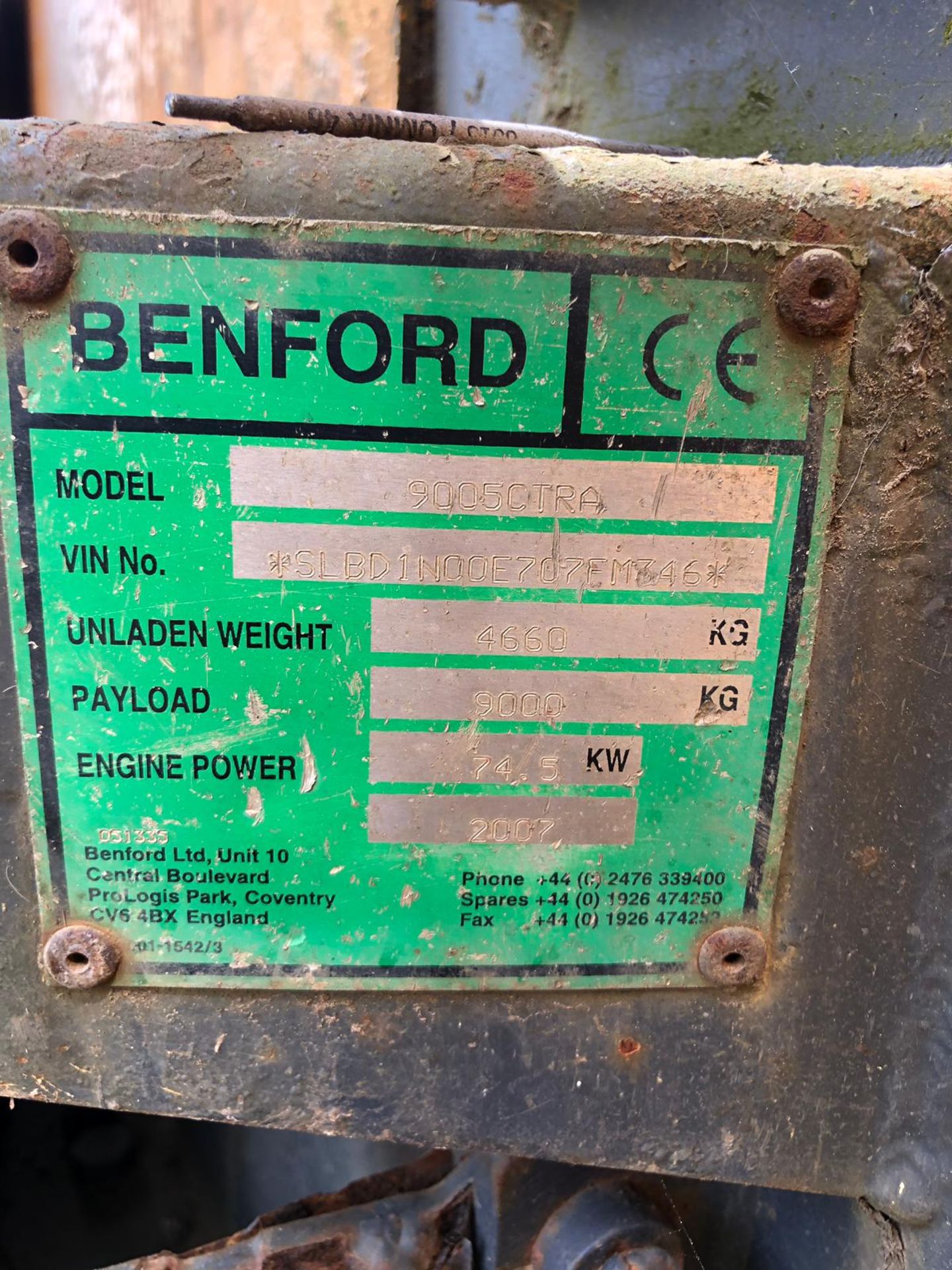 BENFORD TEREX 9 TONNE DUMPER, RUNS AND WORKS, YEAR 2007 *PLUS VAT* - Image 6 of 6