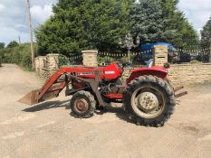 MASSEY FERGUSON 1030 TRACTOR C/W FRONT LOADING SHOVEL, 4 WHEEL DRIVE, 3 POINT LINKAGE ,REAR PTO ETC