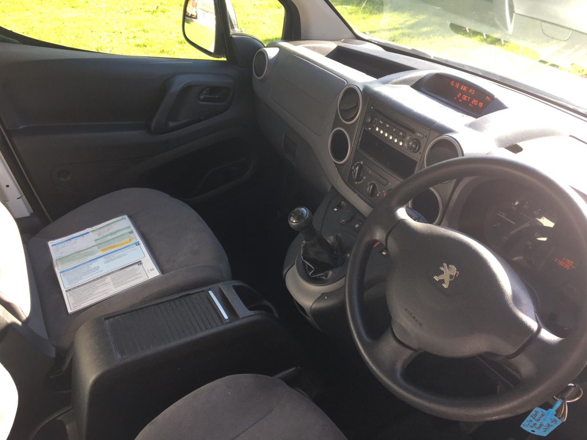 2016/16 REG PEUGEOT PARTNER 850 S L1 BLUE HDI WHITE DIESEL PANEL VAN, SHOWING 0 FORMER KEEPERS - Image 10 of 12