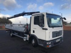 2009/59 REG MAN TGL 7.180 WITH HIAB 060 CRANE TGL CRANE MANUAL GEARBOX *PLUS VAT*