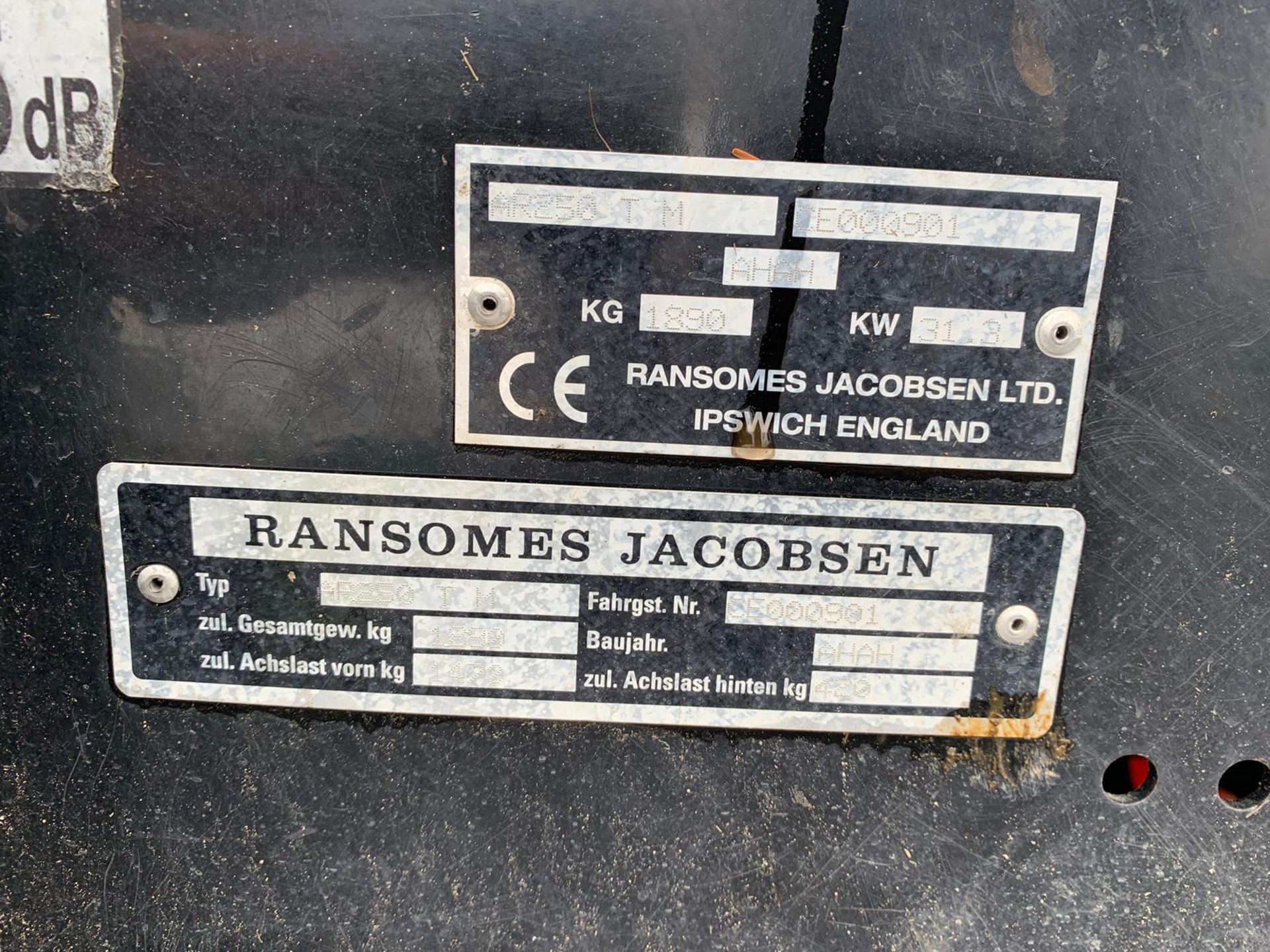 RANSOMES JACOBSEN AR250 KUBOTA 42HP TURBO DIESEL 5 GANG ROTARY WIDE AREA MOWER *PLUS VAT* - Image 11 of 11