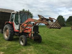 MASSEY FERGUSON 690 DIESEL 2WD TRACTOR WITH FRONT LOADER, RUNS, WORKS, AND LIFTS *NO VAT*