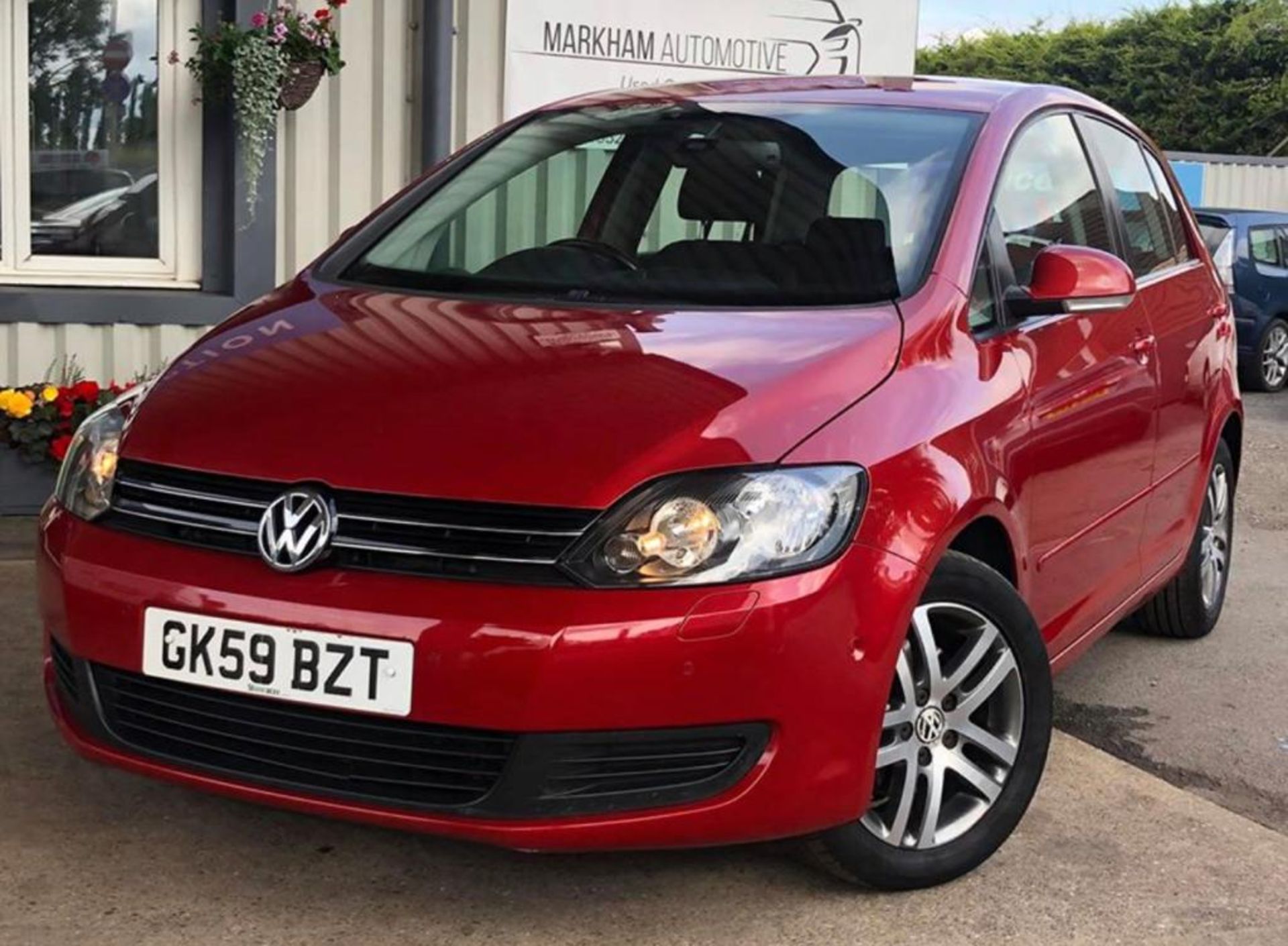 2009/59 REG VOLKSWAGEN GOLF PLUS SE TDI 1.6 DIESEL RED 5 DOOR HATCHBACK *NO VAT* - Image 2 of 9