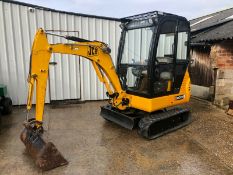 JCB 8017 EXCAVATOR, EXPANDING TRACKS, 2004, 2 SPEED TRACKING, NEW TRACKS, SERVICED, 2636 HOURS.