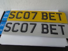 SC07 BET CHERISHED NUMBER PLATE *NO VAT*