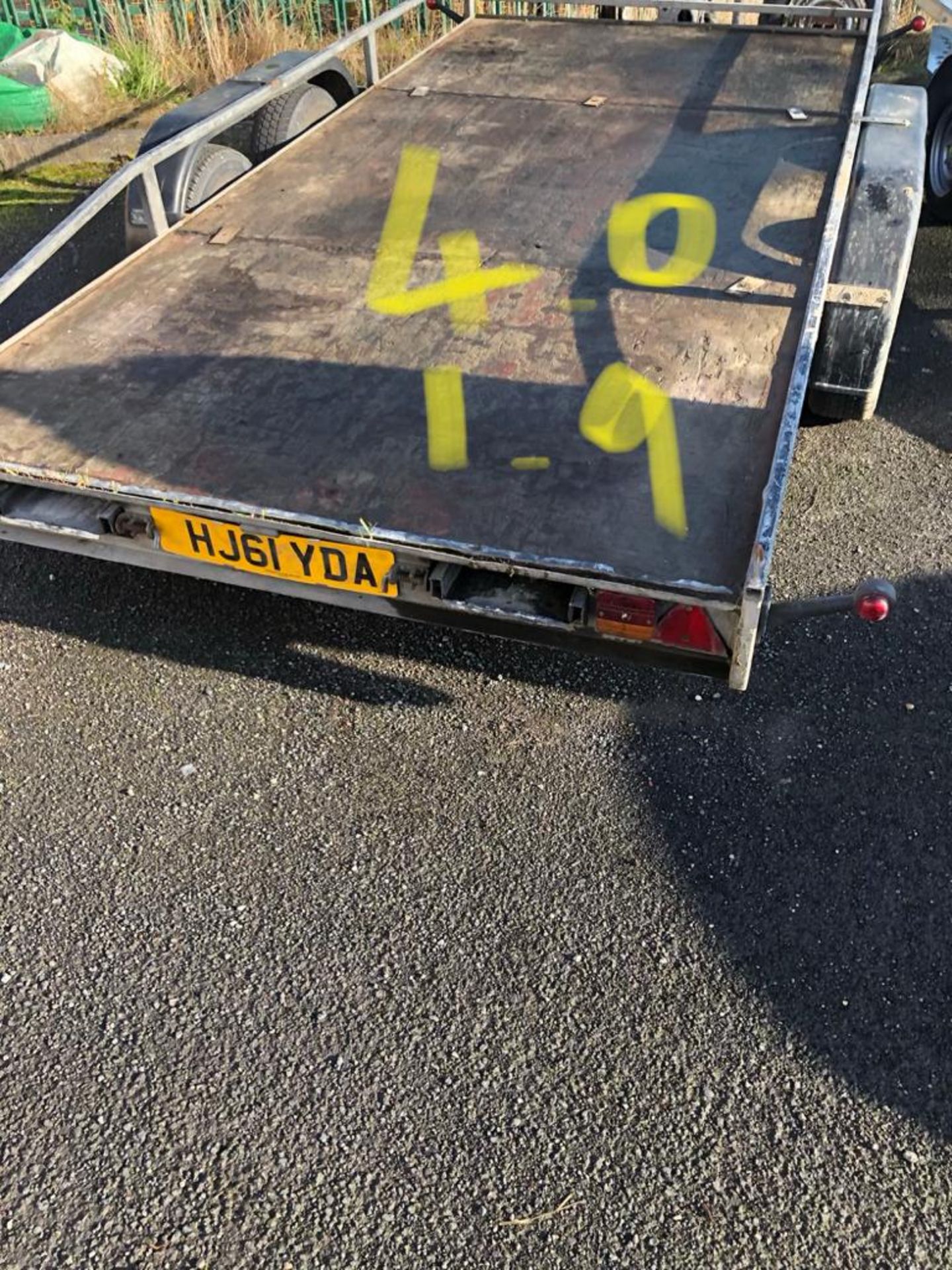 TWIN AXLE 2 TONNE OPEN WOOD-FLOOR UTILITY TRAILER, SPARE WHEEL, 4.0M LONG, 1.9M WIDE *NO VAT* - Bild 2 aus 3