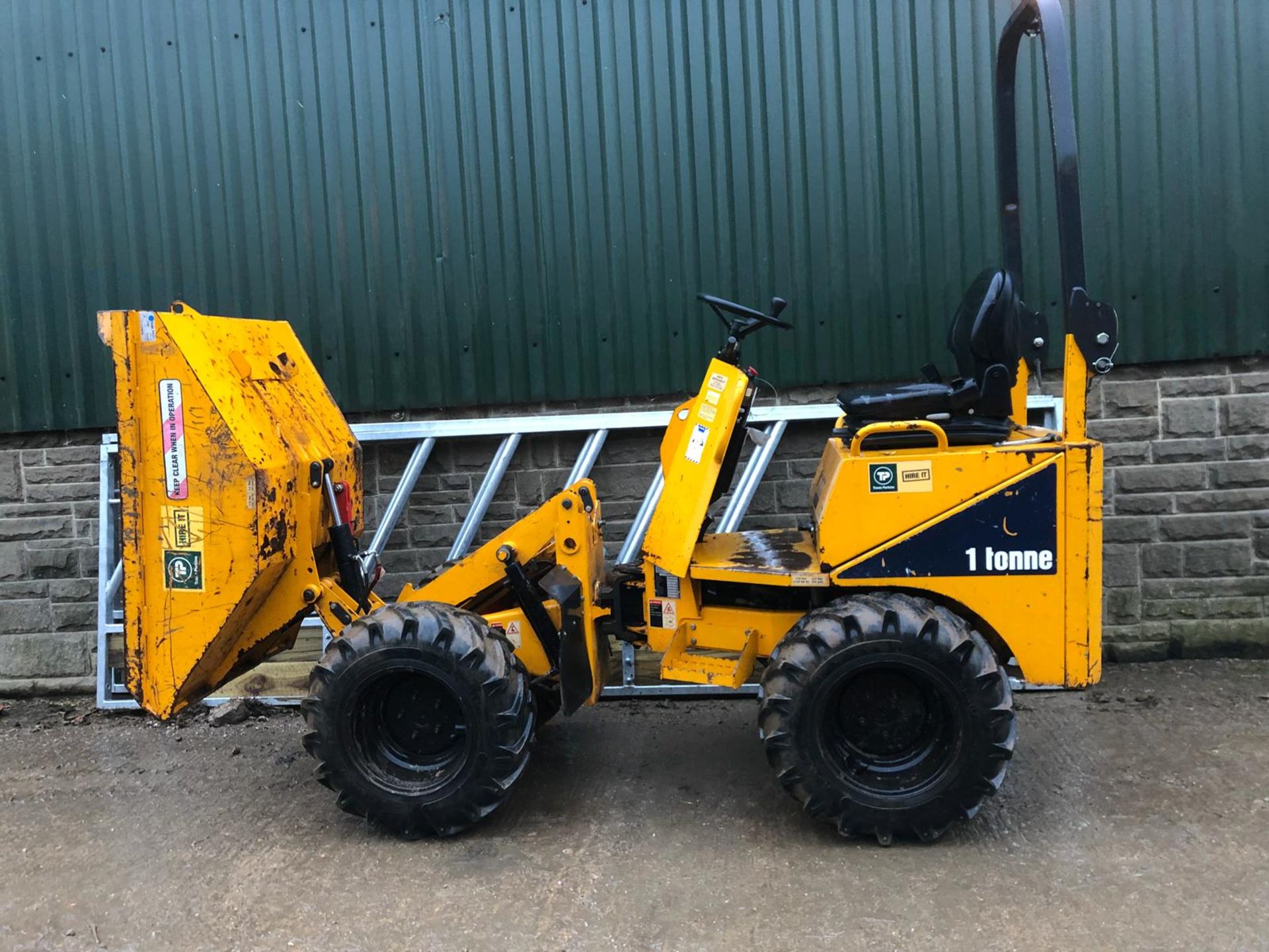 2012 THWAITES 1 TONNE HI-TIP DUMPER WITH FLASHING BEACON *PLUS VAT* - Bild 8 aus 18