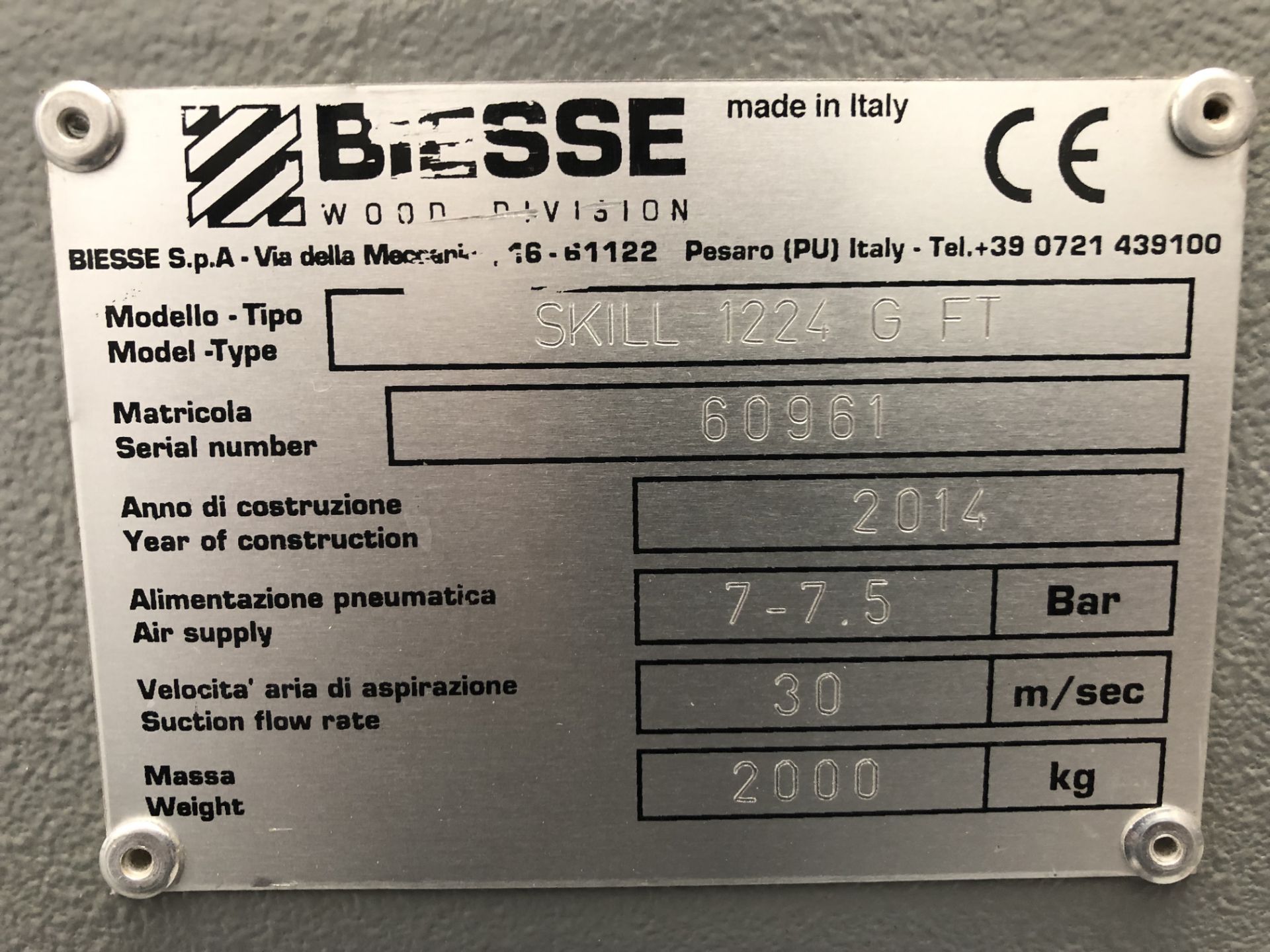 BIESSE CNC MACHINE, YEAR 2014 *PLUS VAT* - Image 16 of 16