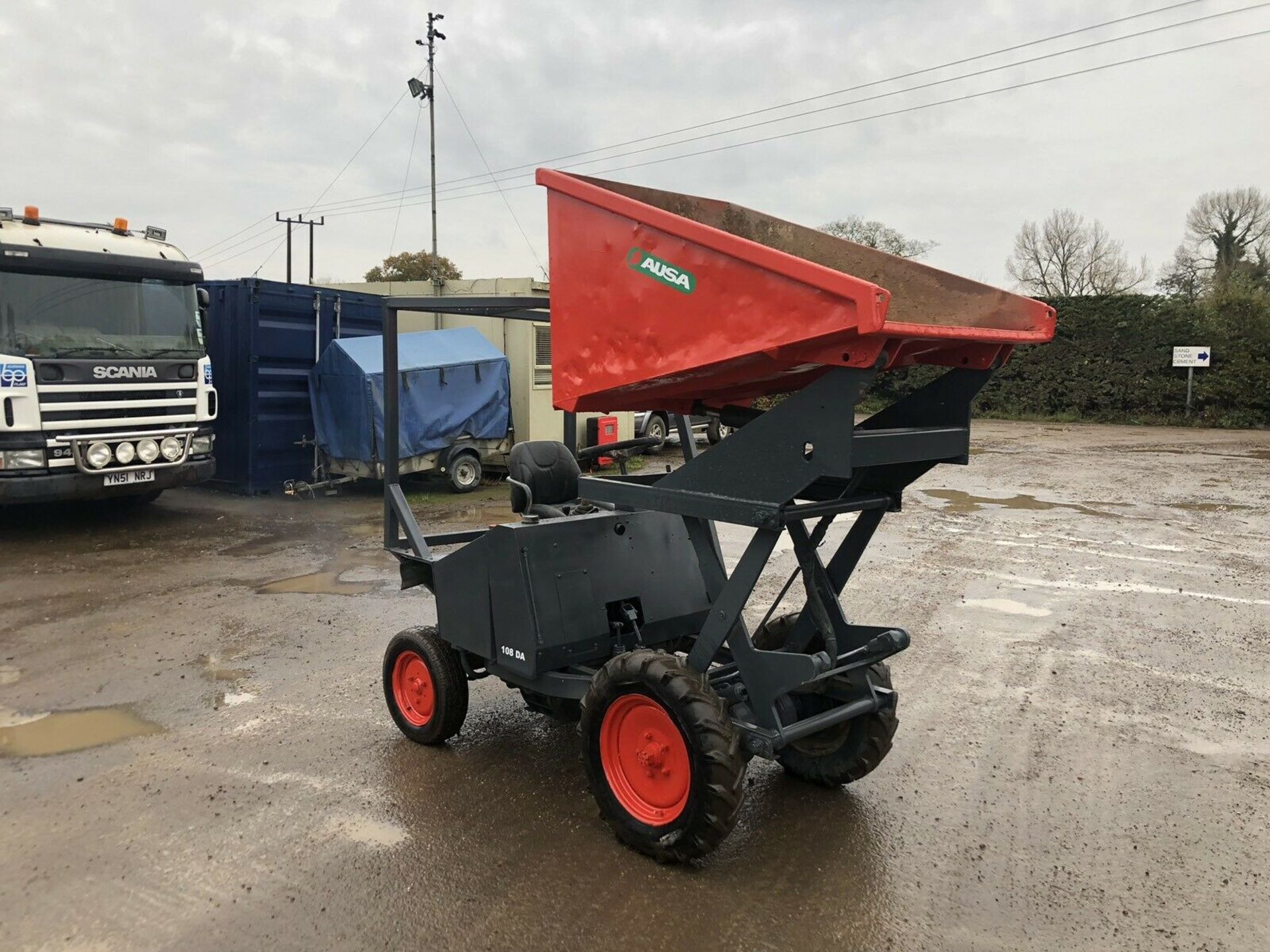 AUSA 108DA HIGH TIP DUMPER SKID LOADER DUMP TRUCK, RUNS AND WORKS *PLUS VAT* - Image 3 of 5